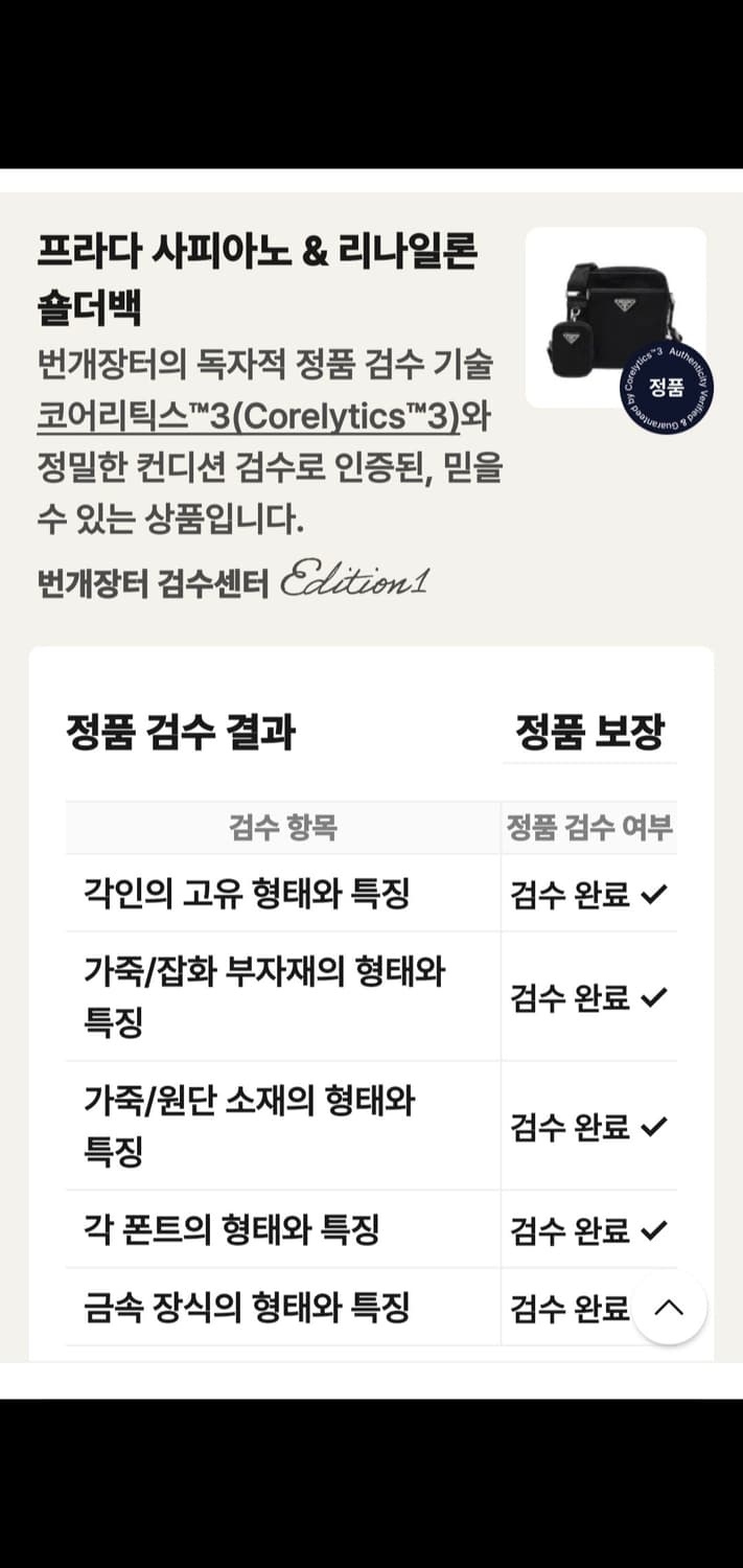 프라다 테수토 크로스백/메신저백 새상품급 정품(감정O) 상품이미지6