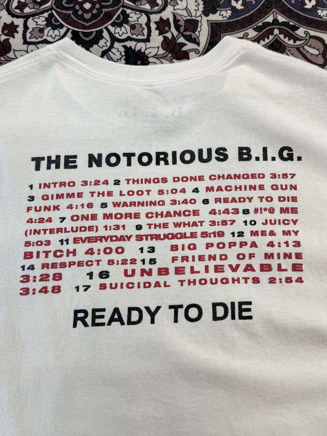 빈티지 NOTORIOUS  B.I.G 프린팅 티셔츠 상품이미지5