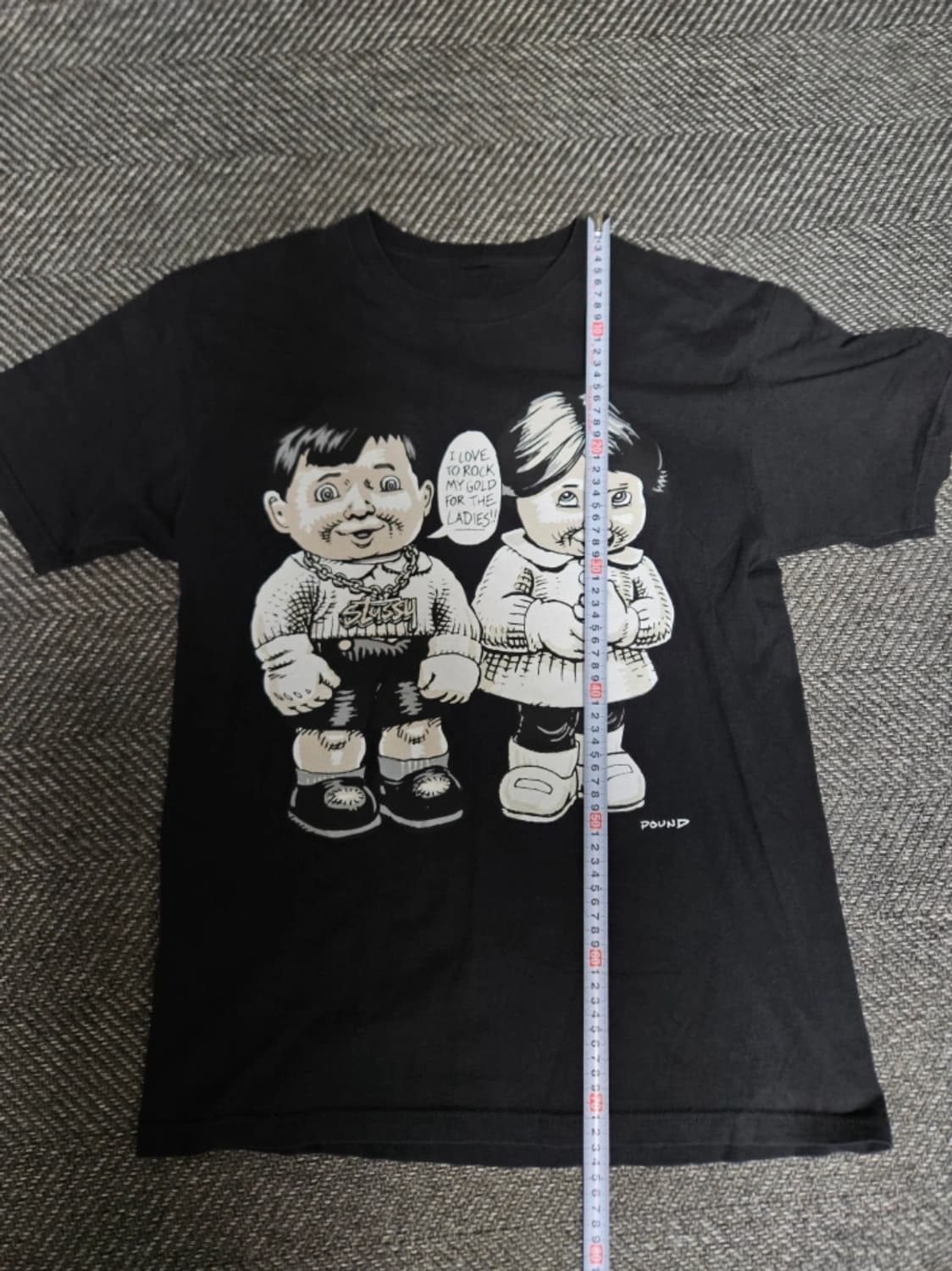 스투시 x 파운드 빈티지 반팔 블랙 상품이미지1