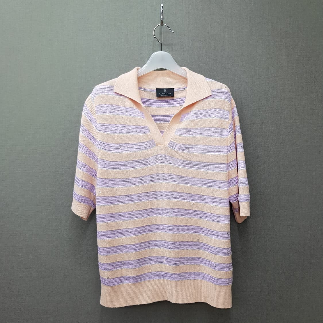 한섬 랑방 2024 노치넥 카라 스프라이트 니트 F사이즈 상품이미지2