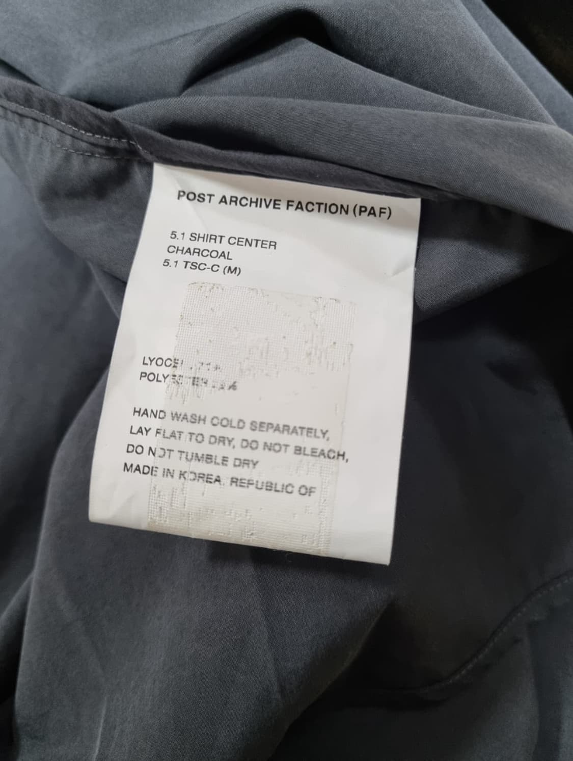 포스트 아카이브 팩션 5.1 shirt center 상품이미지2