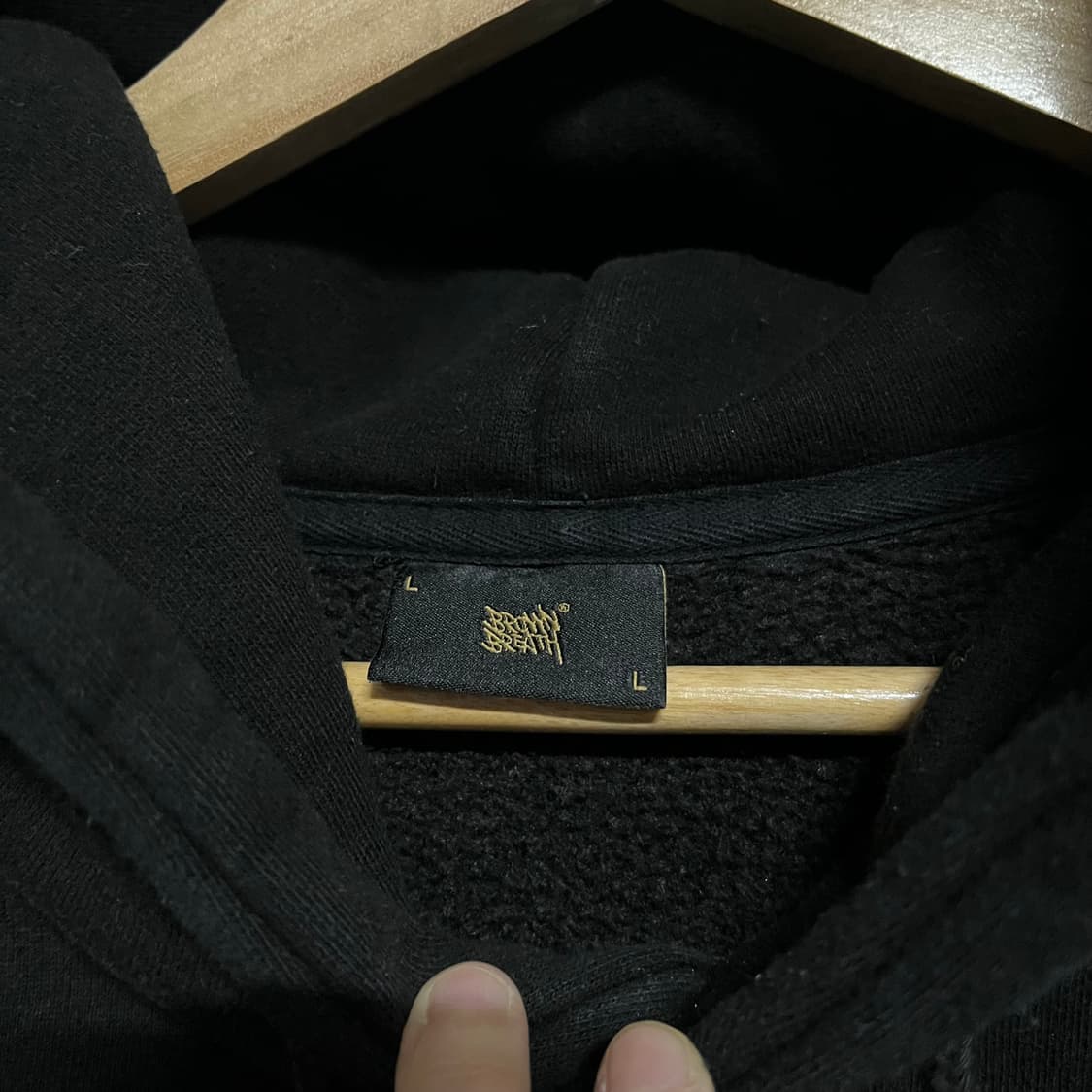 브라운브레스 블랙 후드티 L 상품이미지5