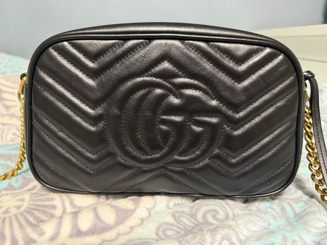 구찌 마몬트 마틀라세 블랙 체인백 상품이미지3