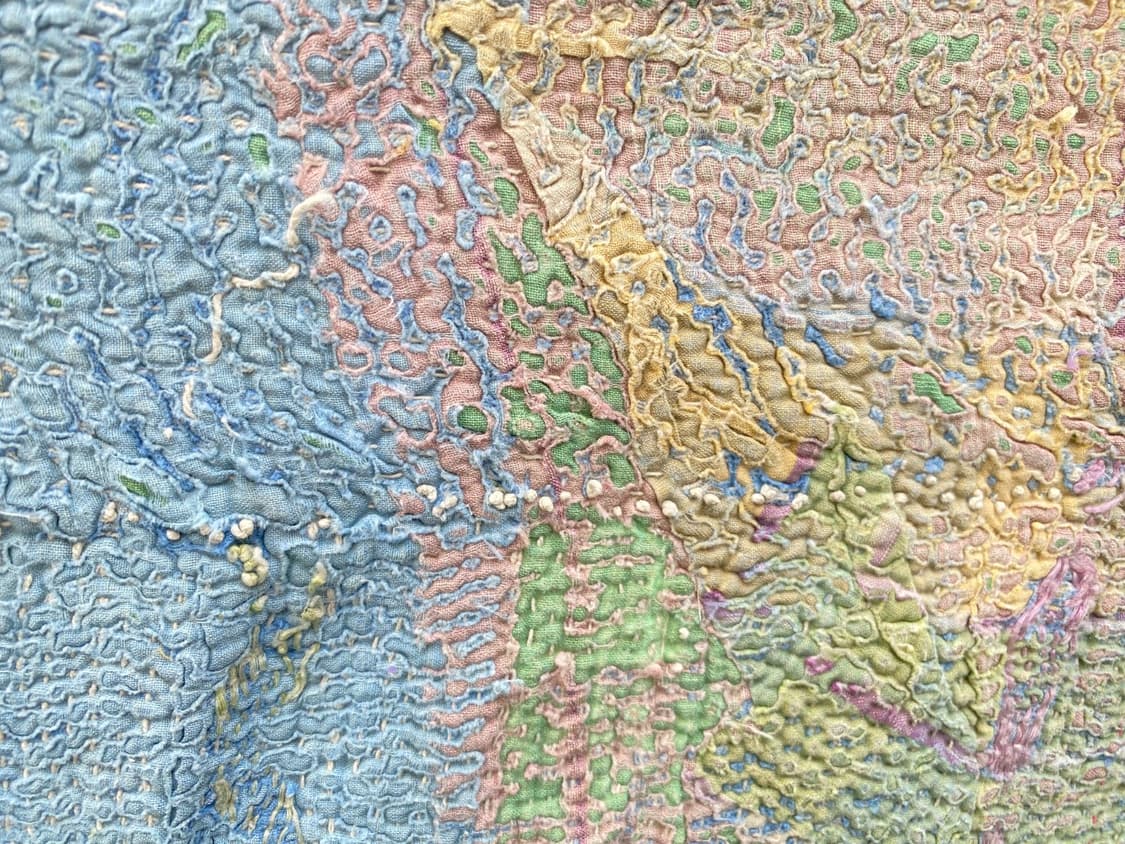 빈티지 칸타 퀼트 러그 블랭킷 인도 퀼트 보로 사시코 상품이미지3