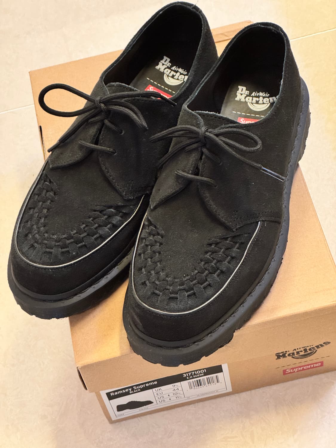 (285) Supreme  ❌  닥터마틴 램지 크리퍼 블랙 상품이미지1