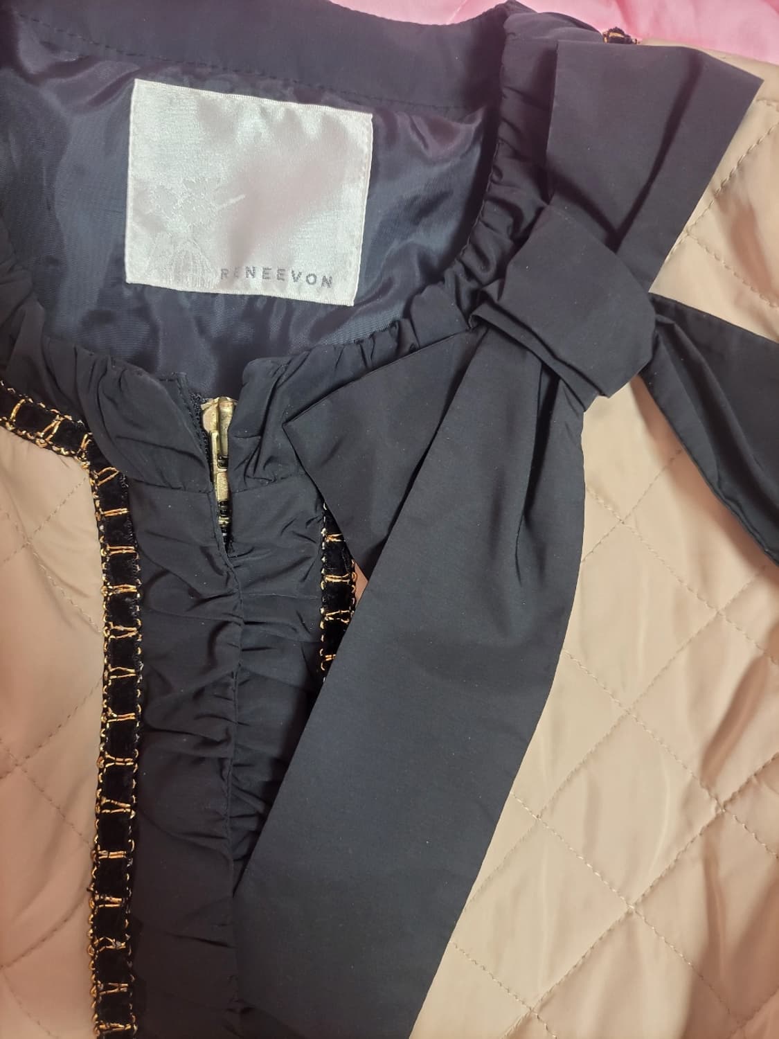 급처상태좋음!레니본 리본 프릴 퀼팅 공주 자켓 점퍼 리즈리사st 상품이미지2