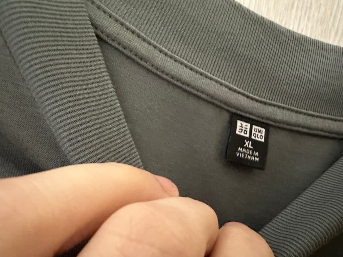 유니클로 에어리즘 티 XL (핑크, 옐로우, 그레이) 상품이미지5