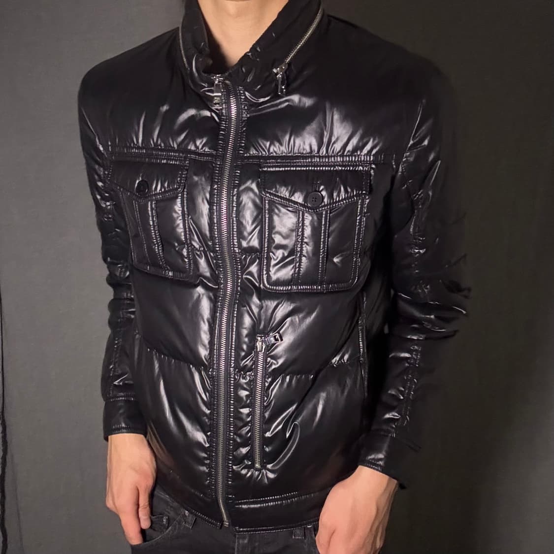 y2k 유광 패딩 자켓 상품이미지5