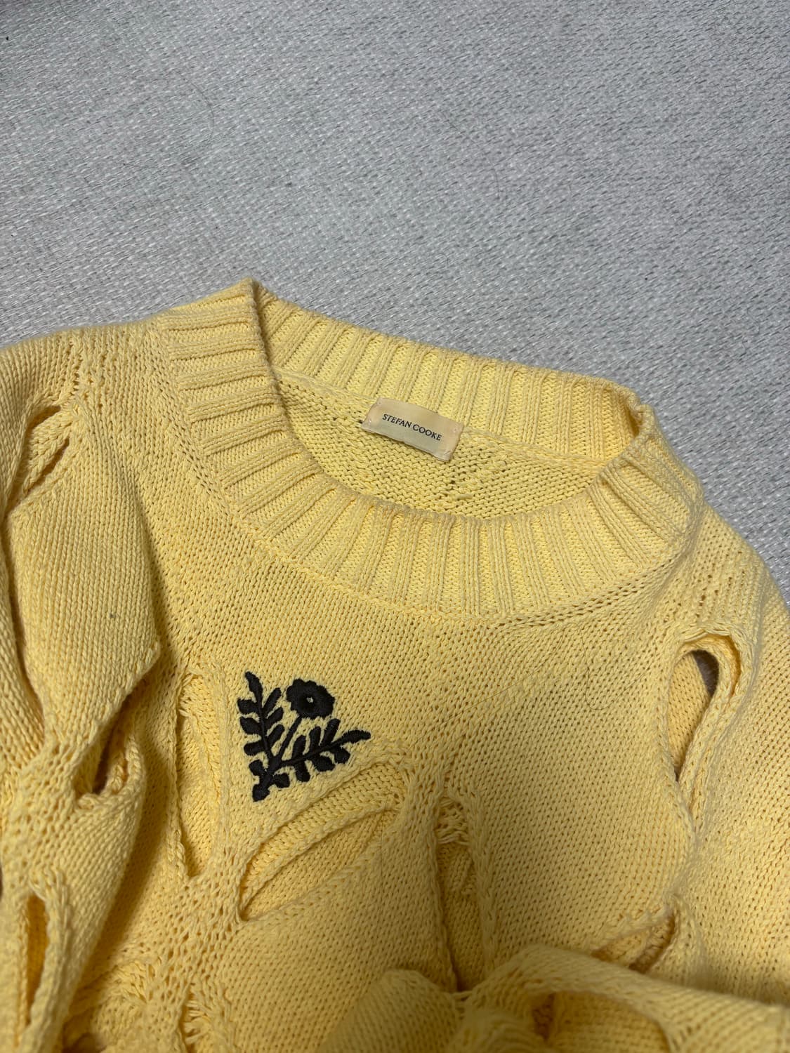 스테판쿡 슬래시 니트 옐로우 s 상품이미지3