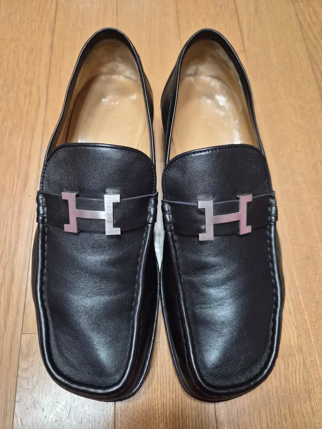 (정품) 에르메스 블랙 로퍼 41 (명품 남자 신발 구두 스니커즈) 상품이미지1