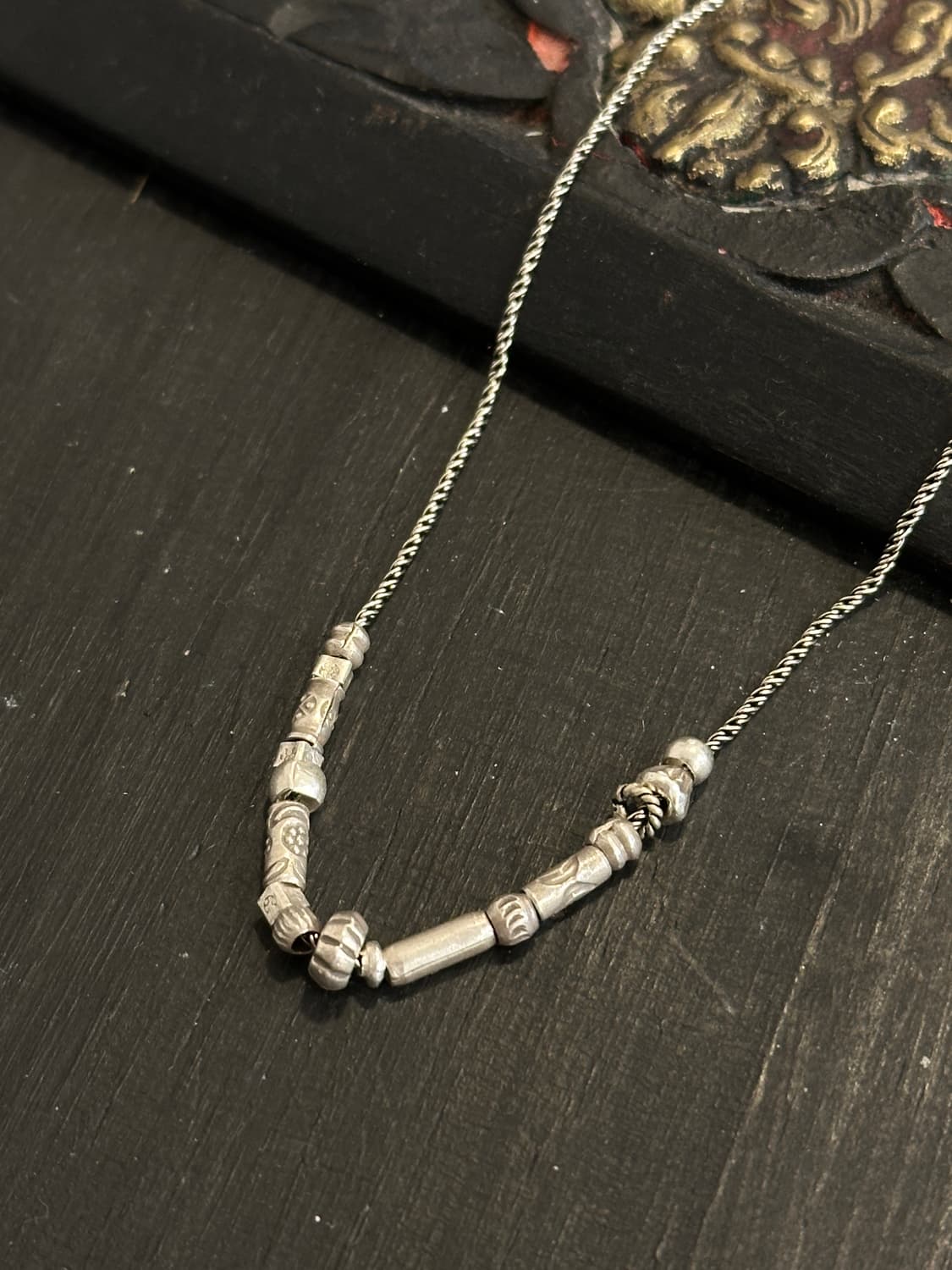 Musta karensilver mix Necklace 상품이미지2