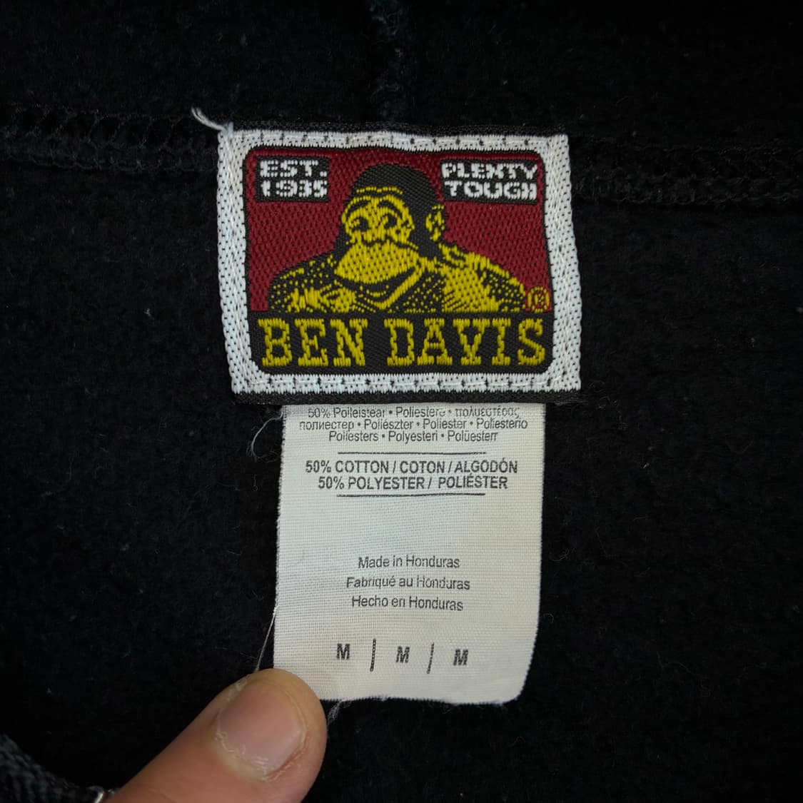 Ben davis  벤 데이비스 스몰로고 블랙 후드집업  상품이미지4