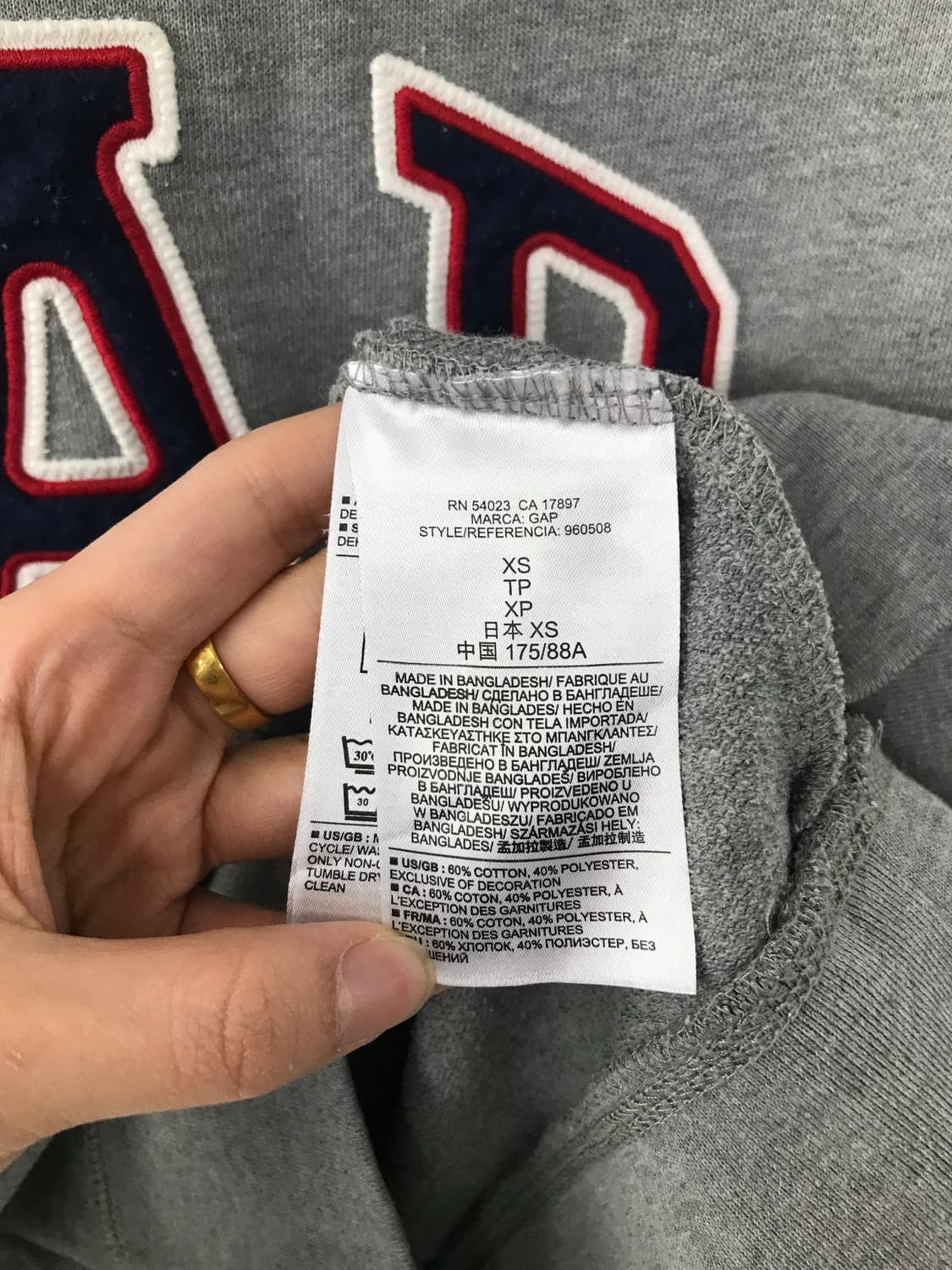 Gap 갭 usa 성조기 그레이 맨투맨 상품이미지5