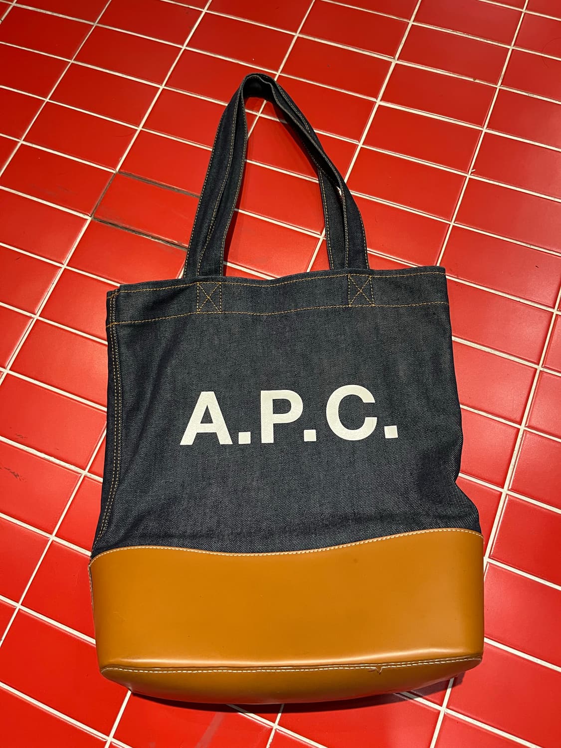 APC 아페쎄 정품 데님 토트백 상품이미지1