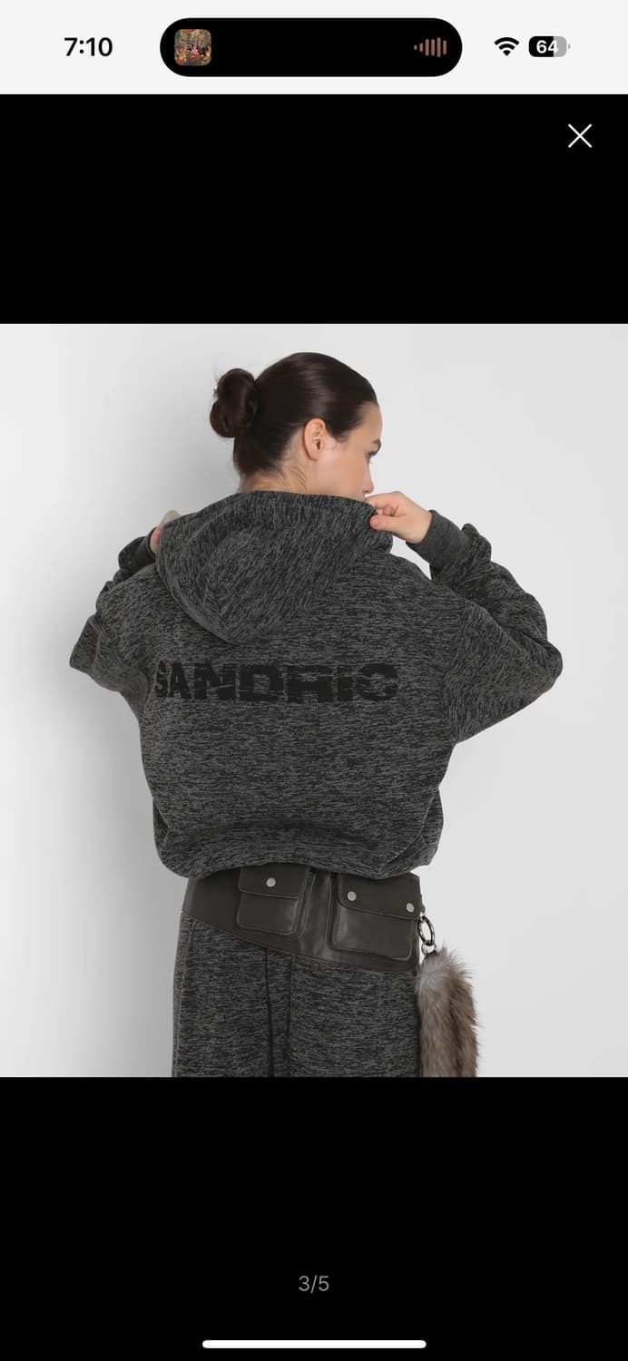 샌드릭 BRUSHED BOKASHI HOODED ZIP UP_BLACK 상품이미지1