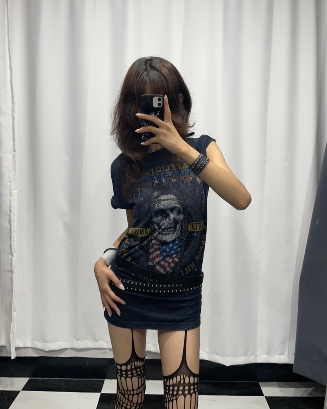 🎸블랙 스컬 프린팅 티셔츠🎸 상품이미지1