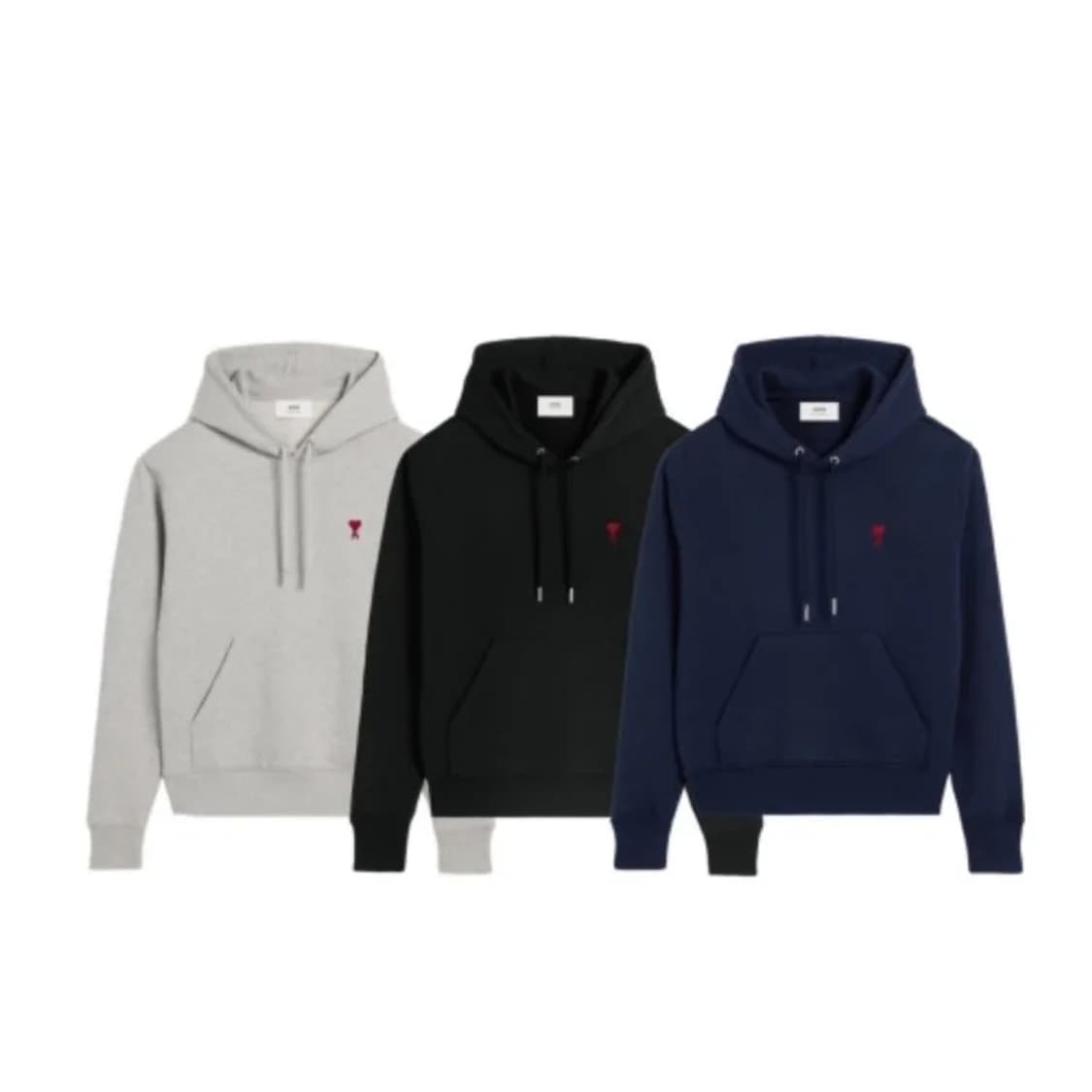 아미 후드티 블랙/네이비/그레이 새상픔 상품이미지1