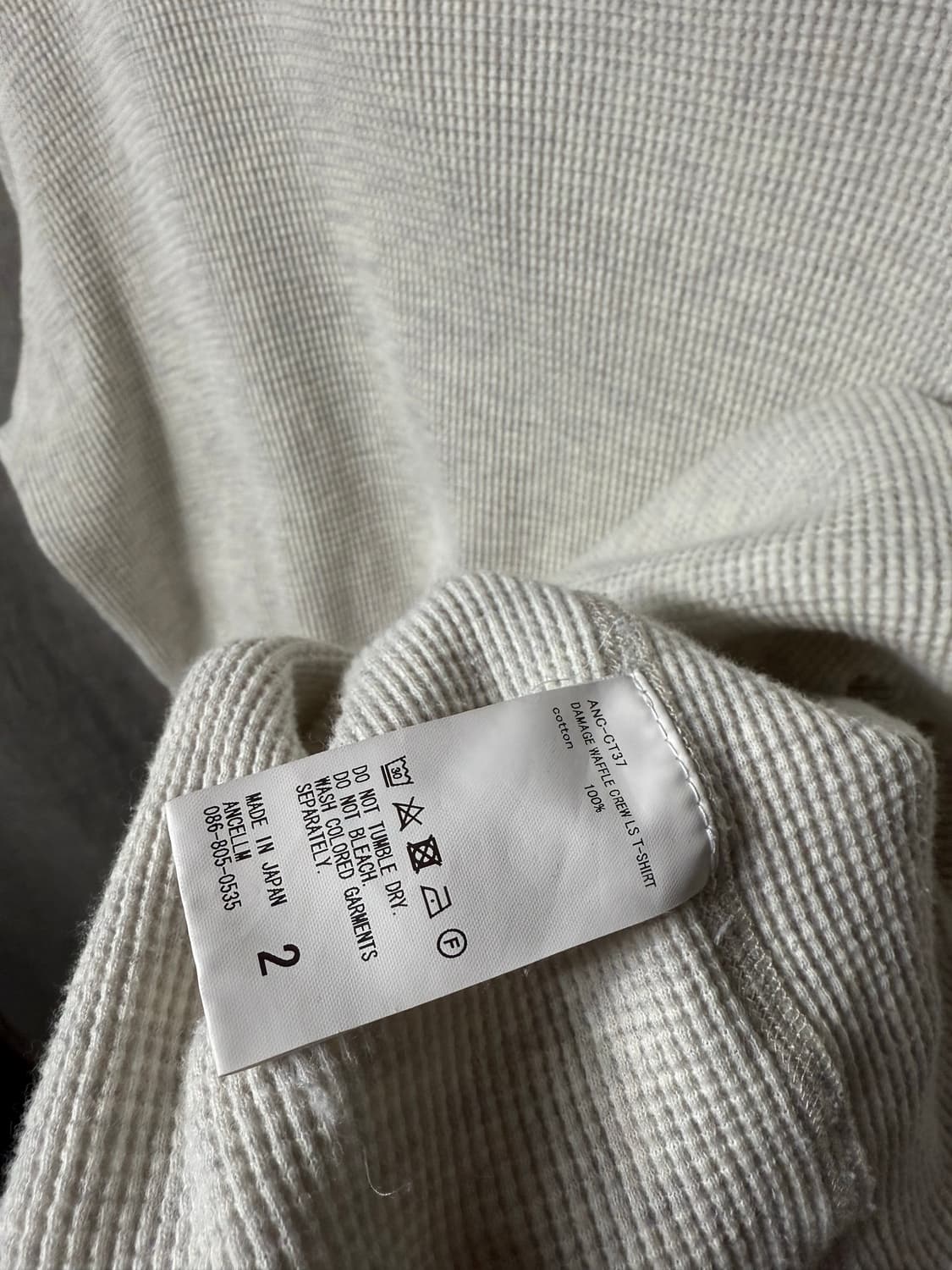 ANCELLM Distressed Waffle Knit 상품이미지6