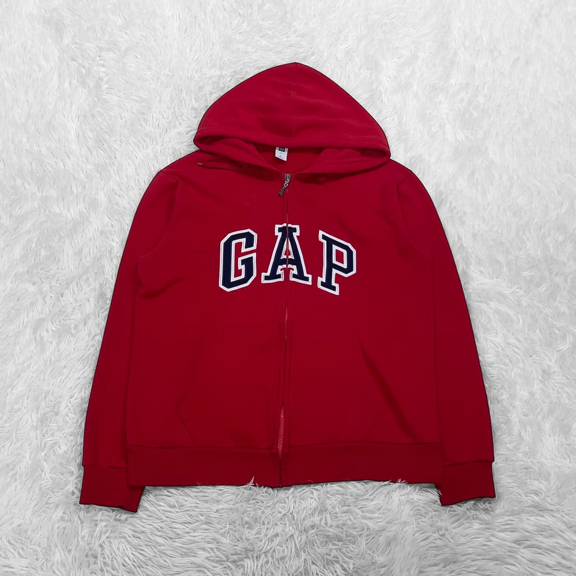 갭 Gap 스펠 로고 후드집업 레드 상품이미지2