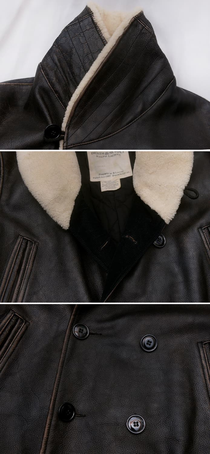 랄프로렌 데님앤서플라이 버팔로 가죽 무스탕 코트 (L / 105+) 상품이미지9