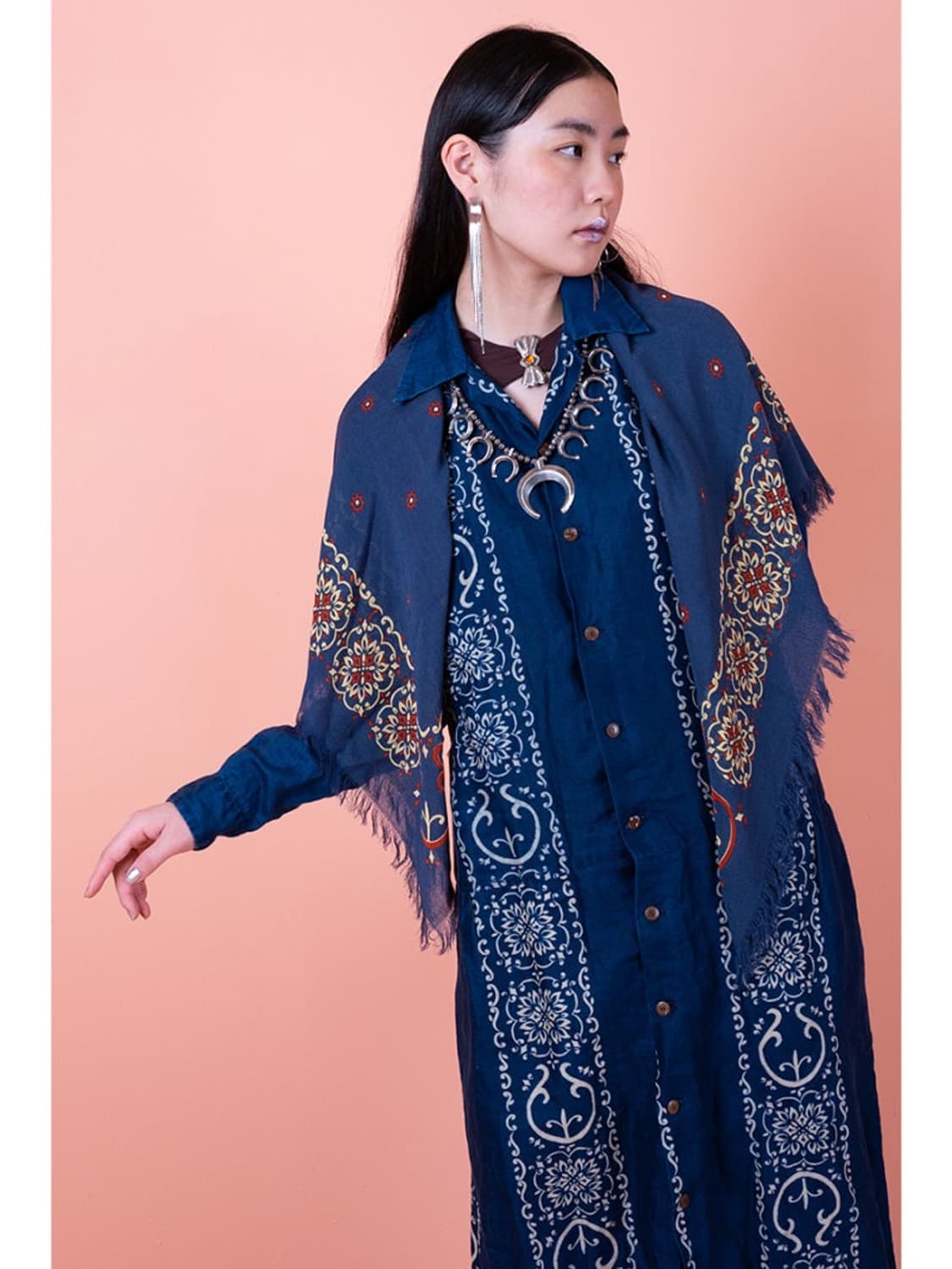 캐피탈 레이온 프린지 스툴 스카프 상품이미지1