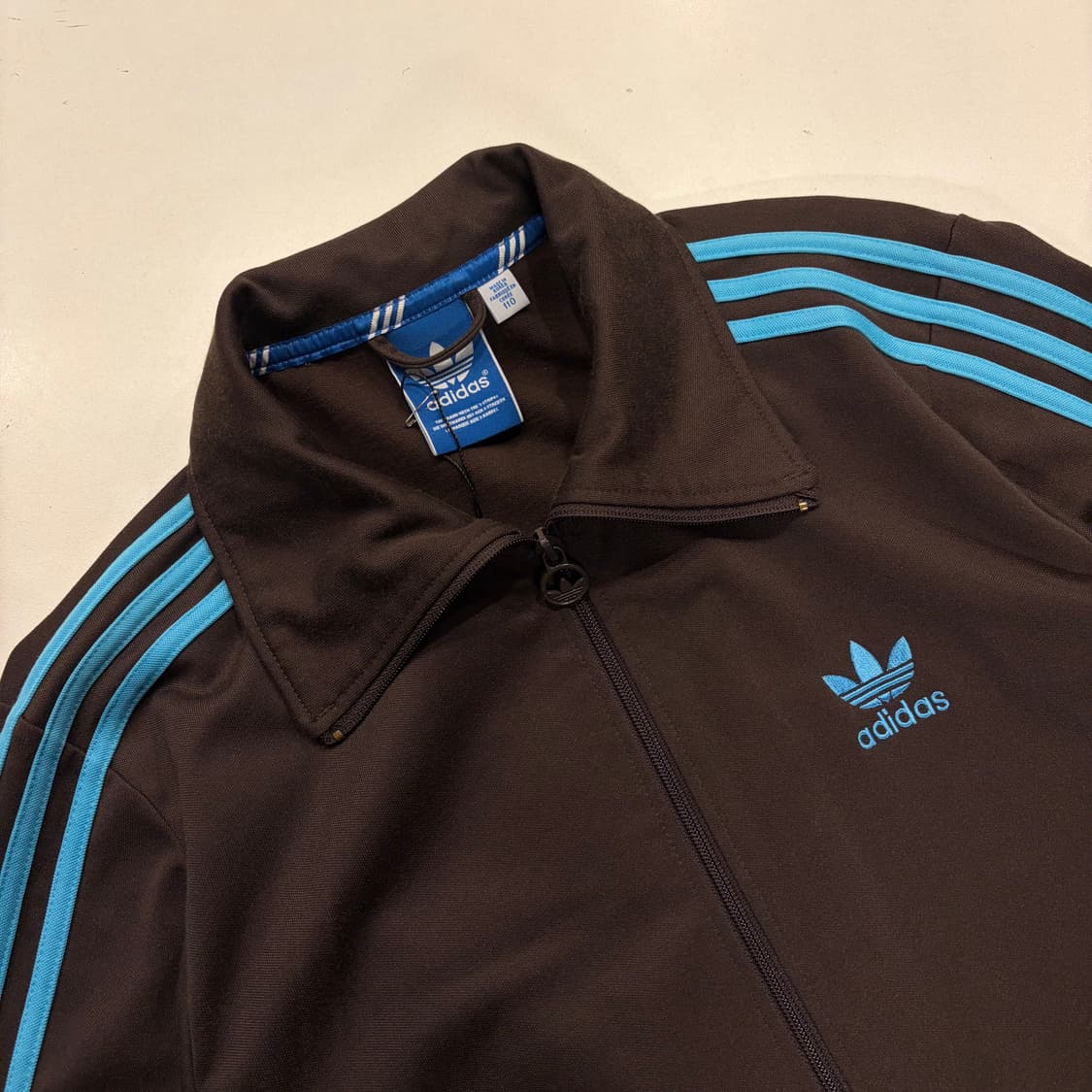 [110] 14s 아디다스 유로파 브라운 삼선 트랙탑 민트초코 B498 상품이미지3