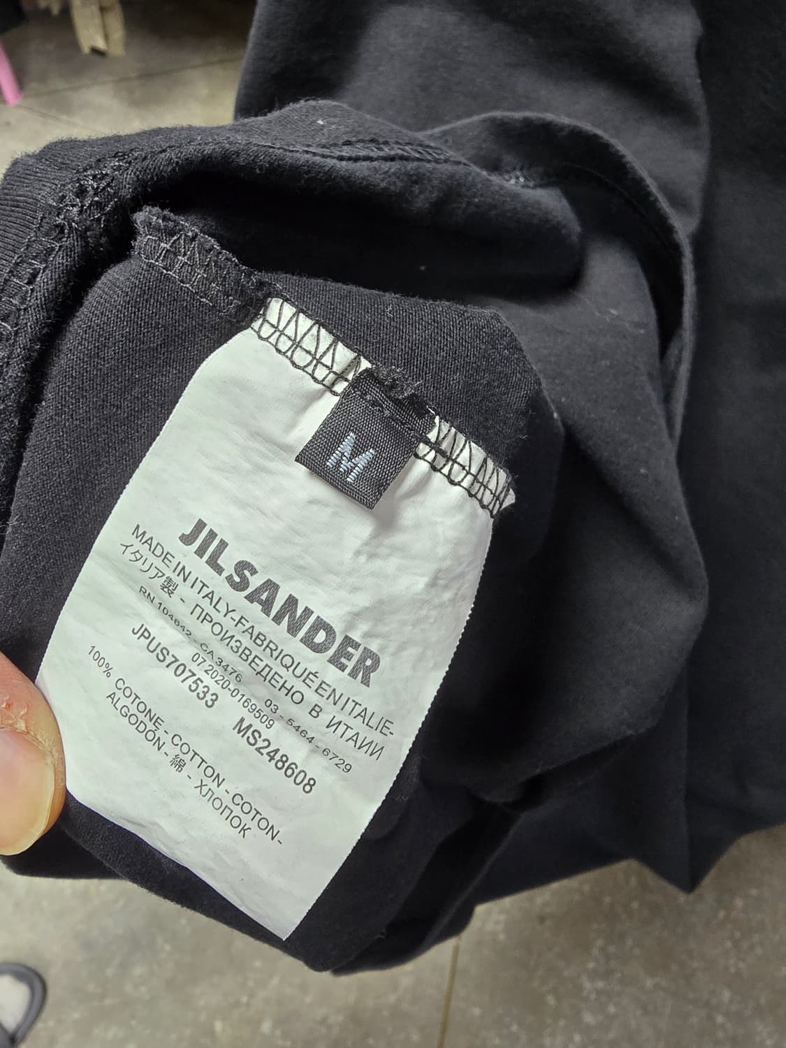 질샌더 블랙 로고 반팔 티셔츠 (1336) 상품이미지4