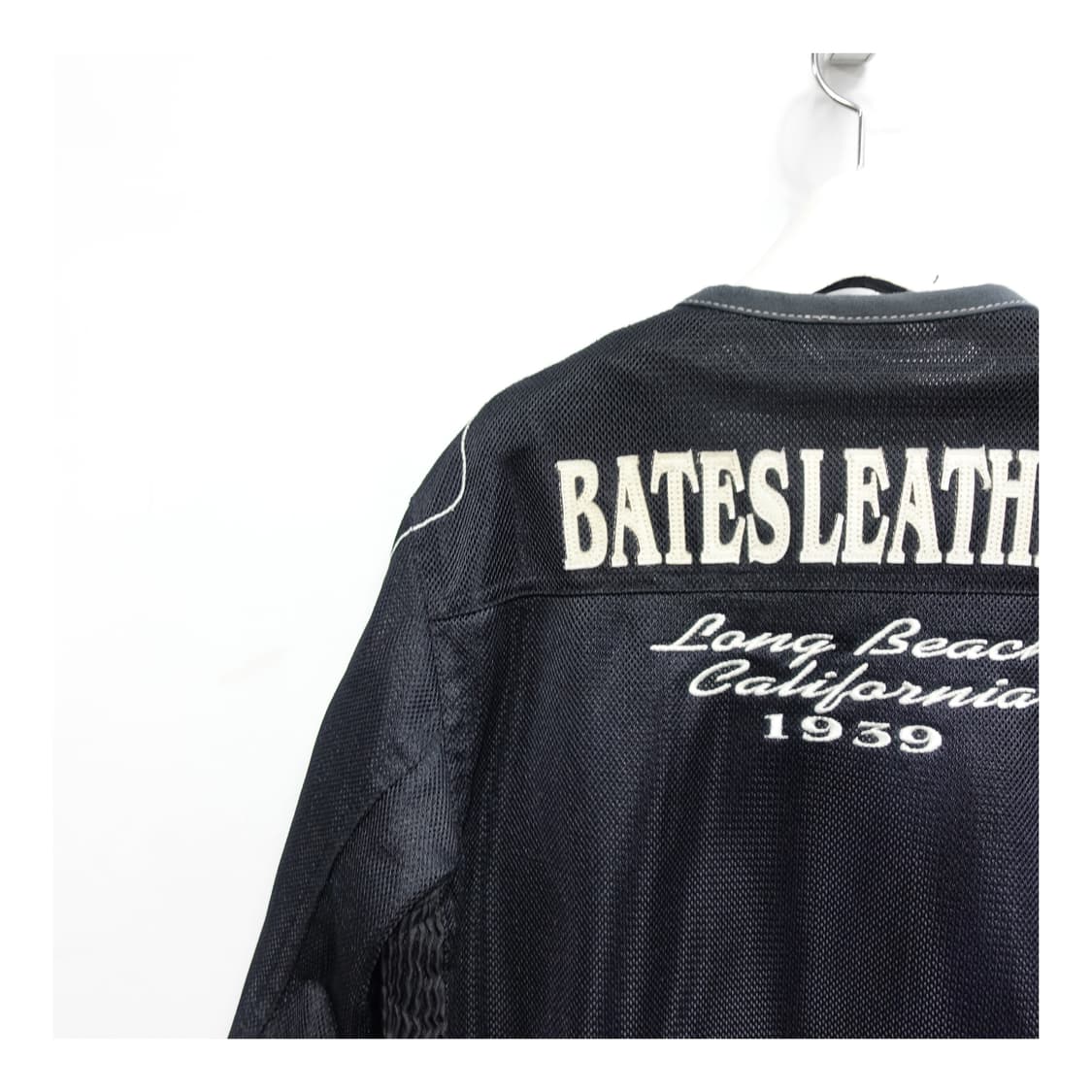 [L]BATES 베이츠 레더스 스켈레톤 에어메쉬 노카라 라이더 자켓 상품이미지8