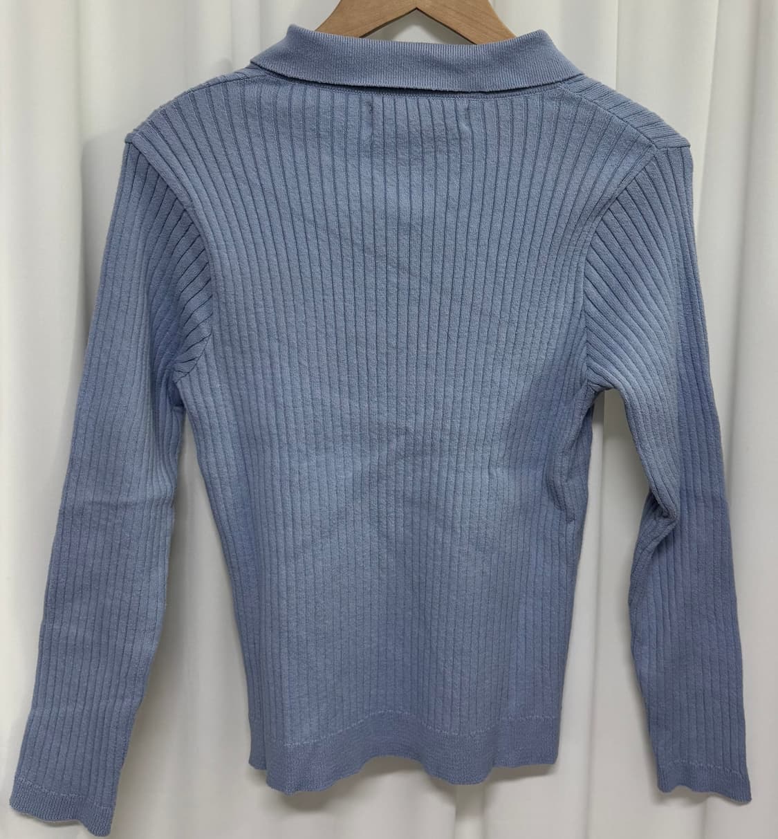 NAIN 나인 소라색 골지 니트  상품이미지6