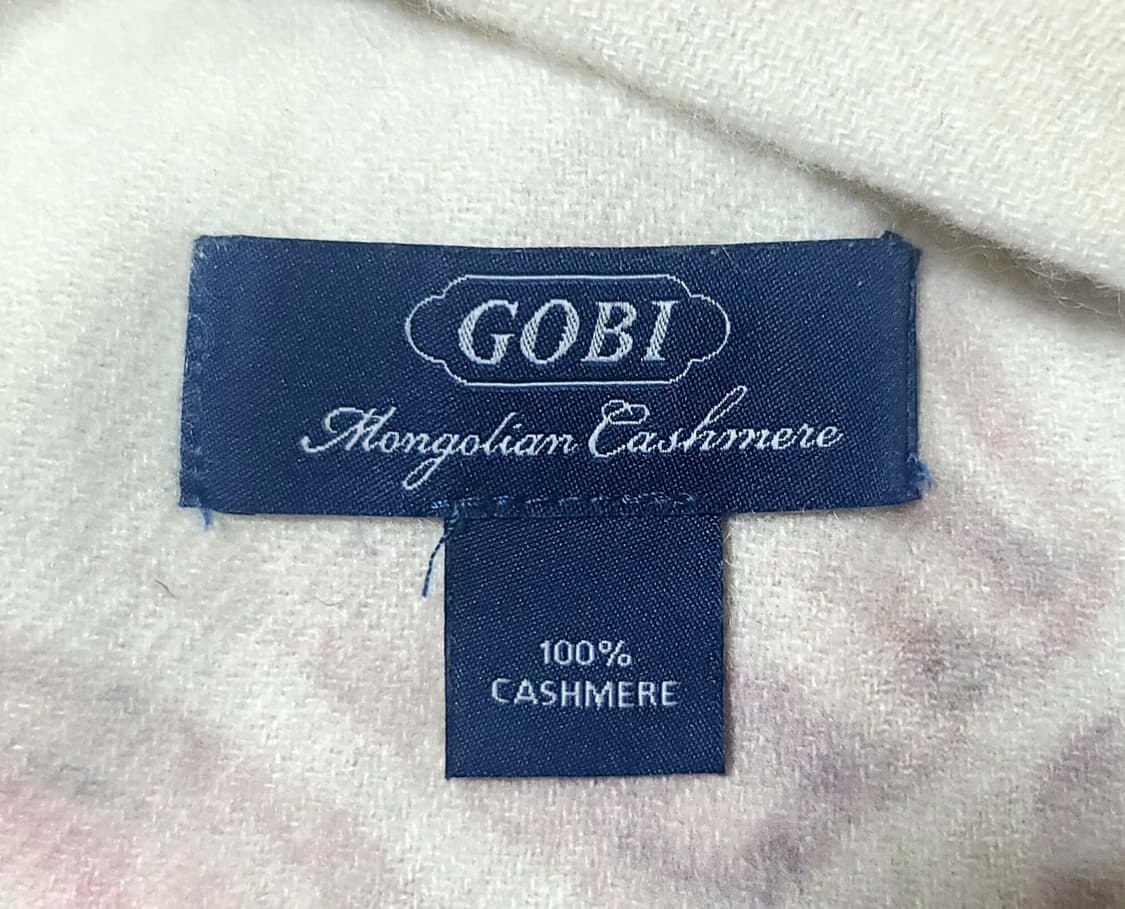 GOBI 몽골리안 캐시미어 파스텔톤 Leaf패턴 머플러 상품이미지6