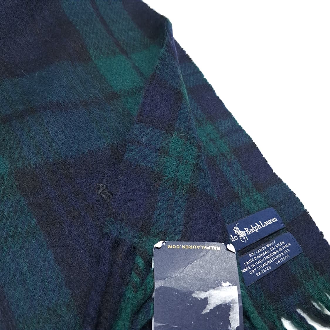 MX530 폴로 00s 이태리판 램스울 블랙워치 네이비그린 머플러 목도 상품이미지6