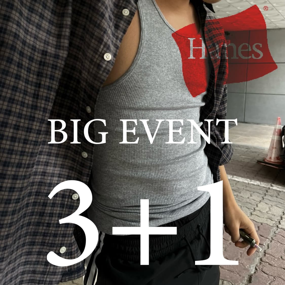 Hanes tagless 헤인즈 민소매 나시 상품이미지2