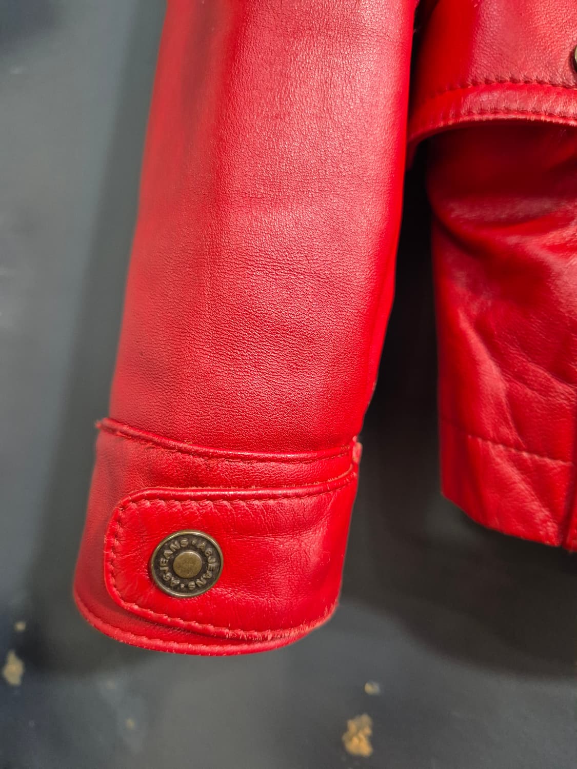 A6 빨간색 가죽 자켓 55 66 상품이미지4