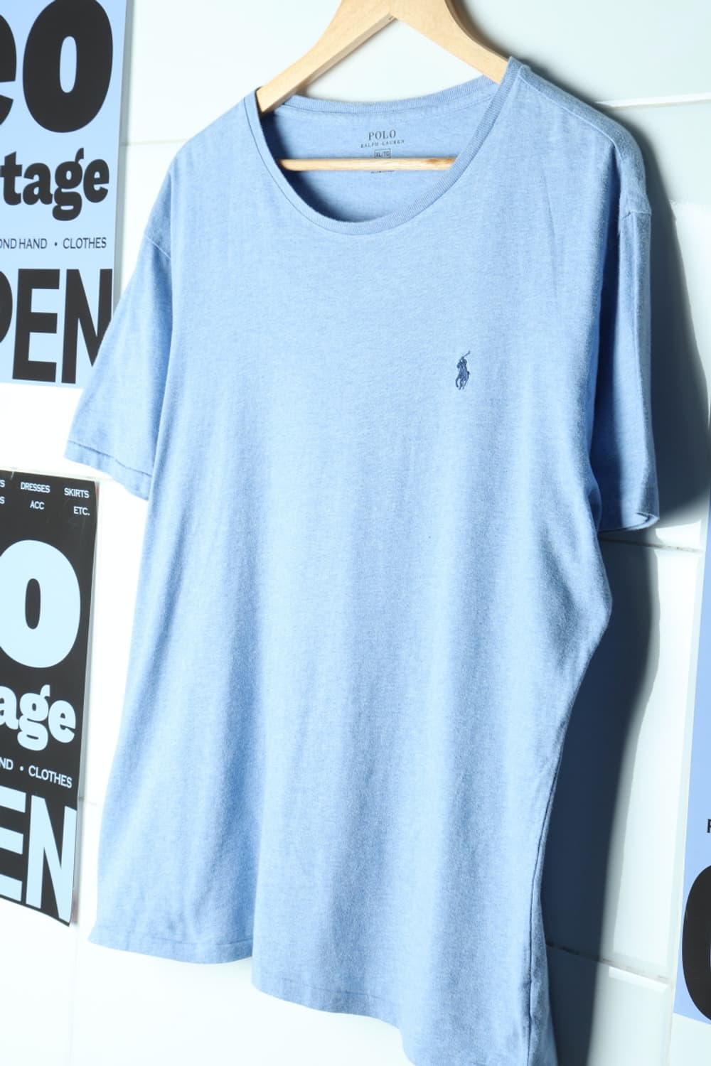 (XL) 폴로 랄프로렌 반팔 티셔츠 연하늘 포니 면 아메카지-H31852 상품이미지1