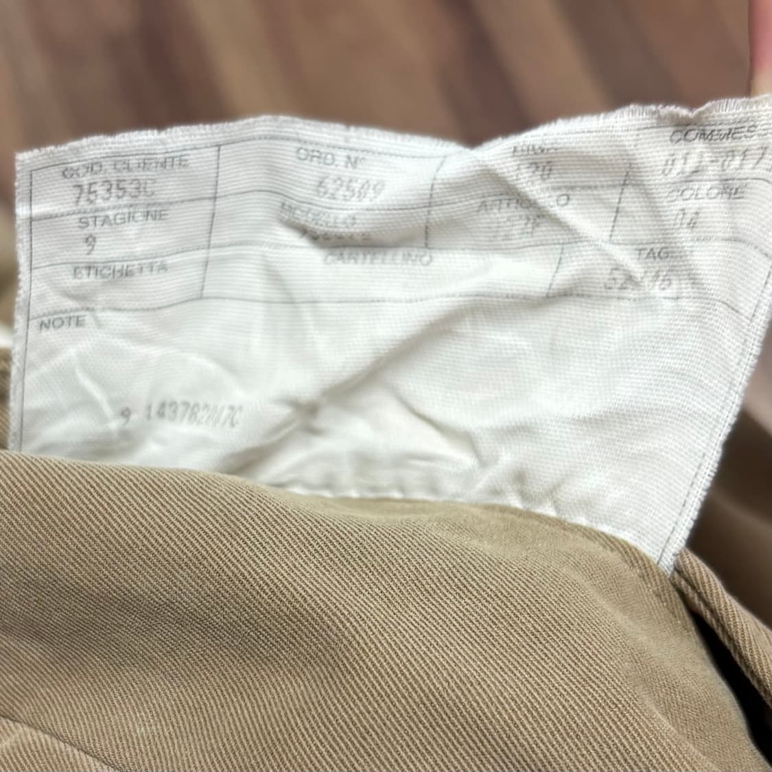 에르메네질도 제냐 zegna 원턱 베이지 카키 치노 팬츠 슬랙스 상품이미지8