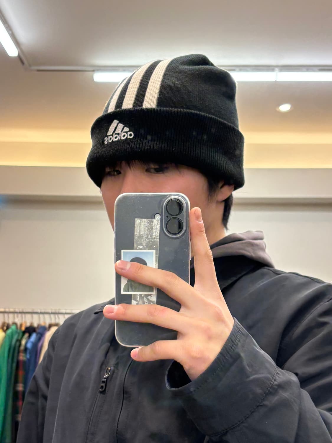 아디다스 삼선 로고 비니 상품이미지5