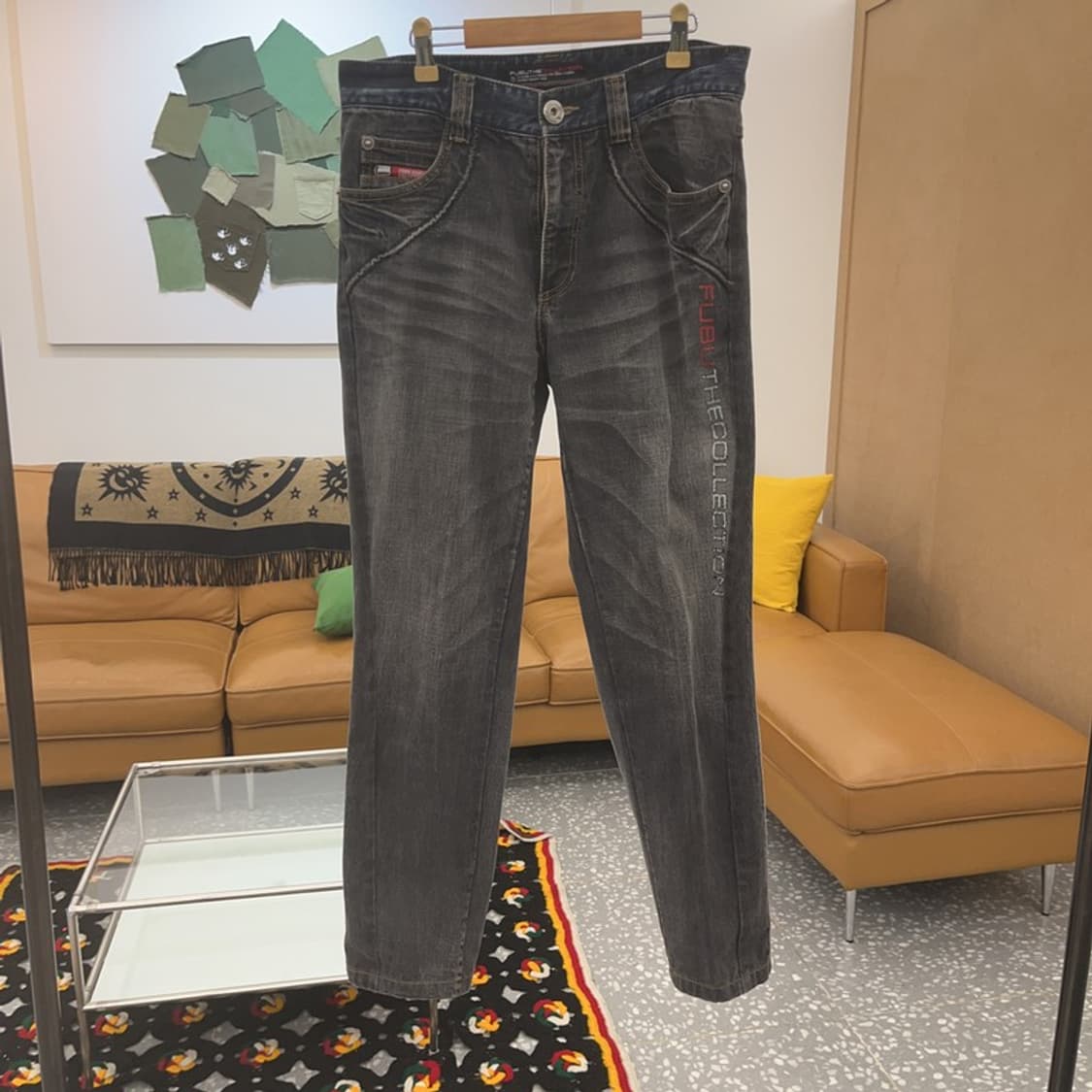 푸부 FUBU 올드스쿨 빈티지 버튼포켓 데님팬츠 31인치 C07106 상품이미지3