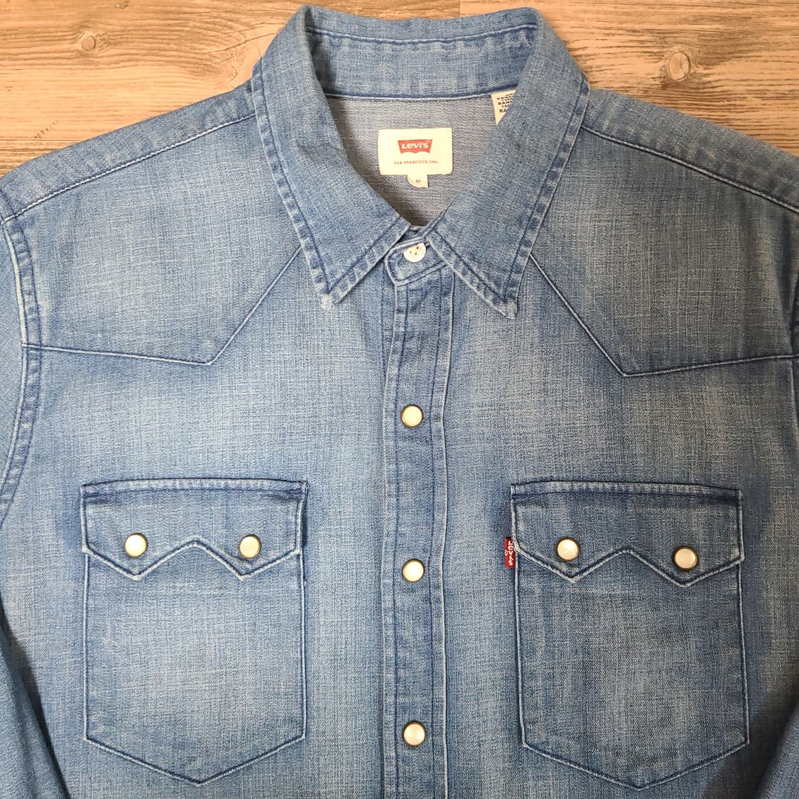 [100] 리바이스 빈티지 워싱 웨스턴 데님 셔츠 남방 상품이미지3