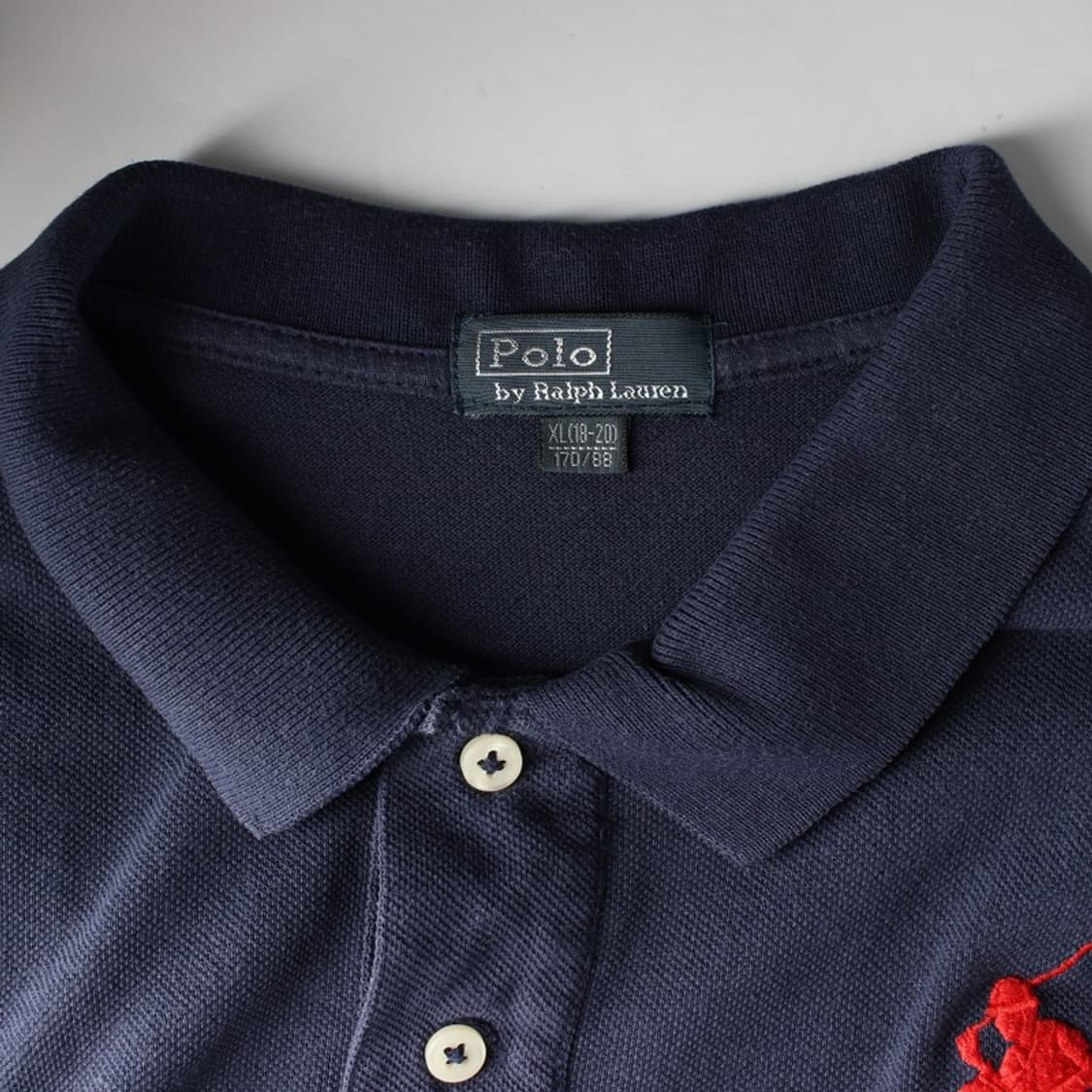 폴로 랄프로렌 네이비 빅포니 카라티 XL 18-20 상품이미지5