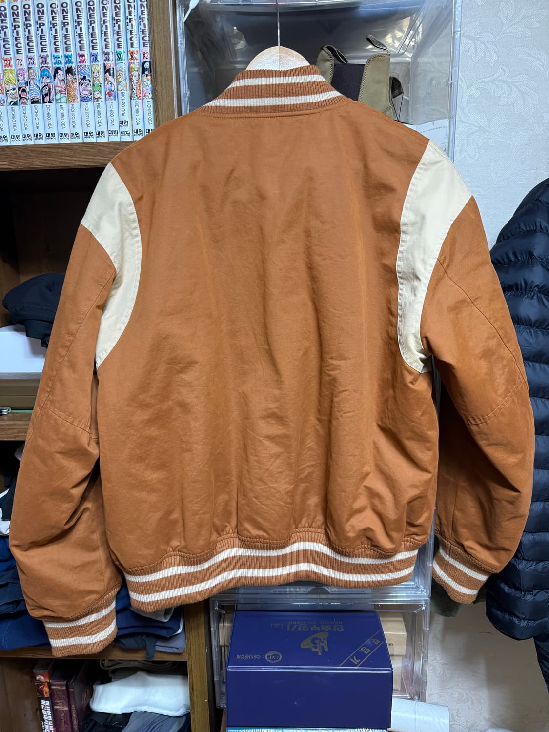 L 프리즘웍스 바시티자켓 브라운 상품이미지2