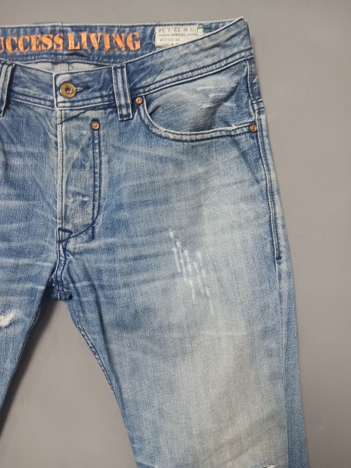 [31] 디젤 사파도 WASH0074F 레귤러 슬림 스트레이트 진 청바지 상품이미지4