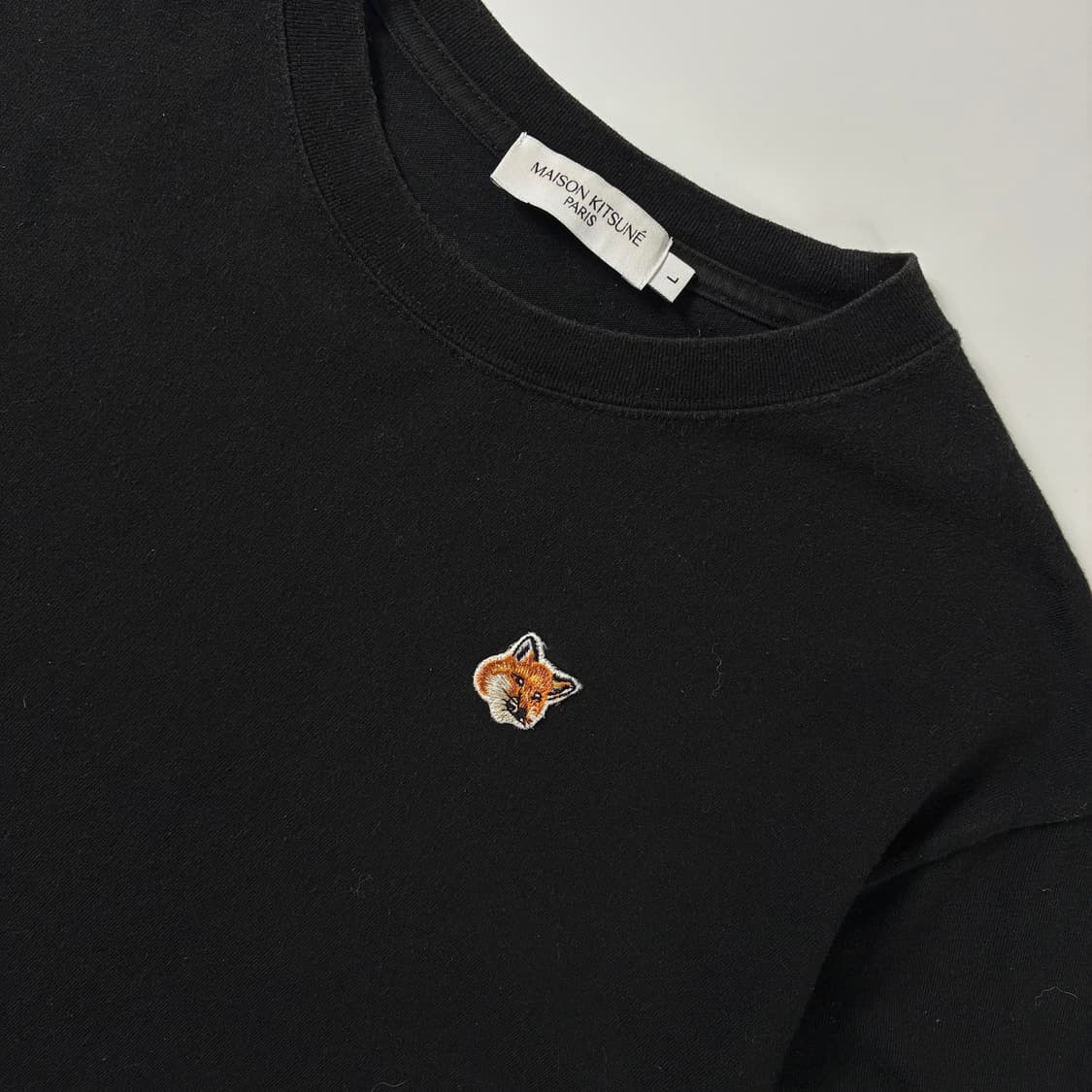Maison kitsune  메종키츠네 폭스헤드 블랙 반팔 티셔츠  상품이미지2