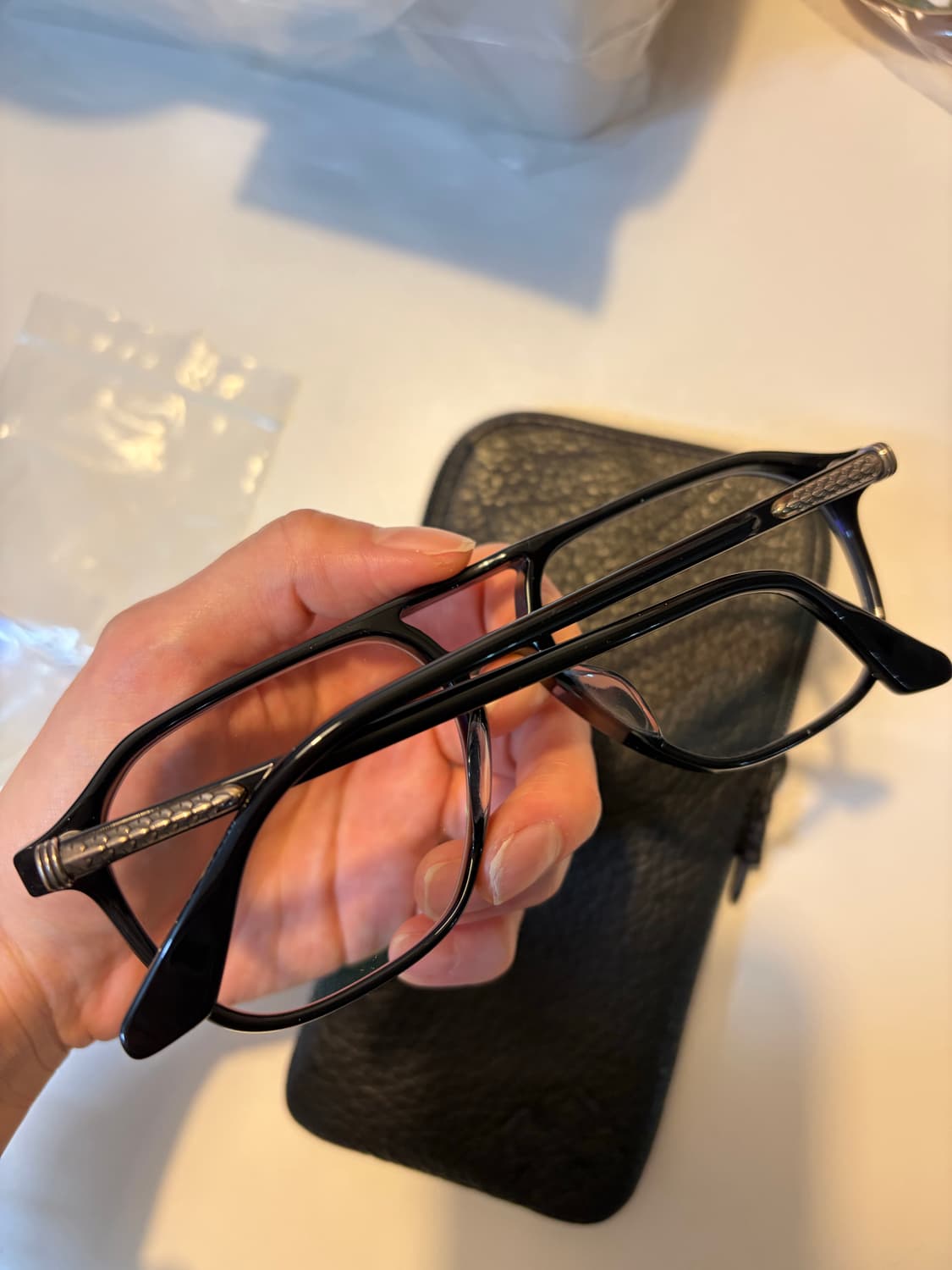 크롬하츠 지퍼 안경 블랙 상품이미지4