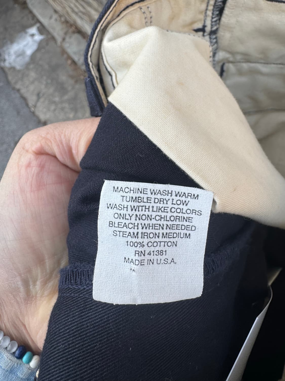 90s 폴로 랄프로렌 빈티지 made in usa 치노 팬츠 네이비 상품이미지7