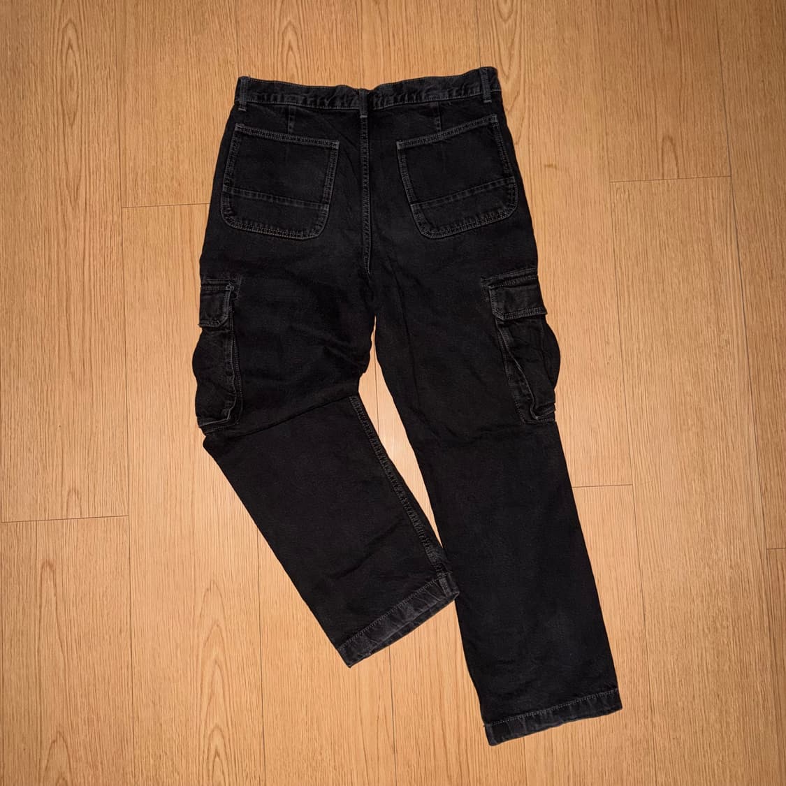 자라 카고 데님 팬츠 블랙 상품이미지2