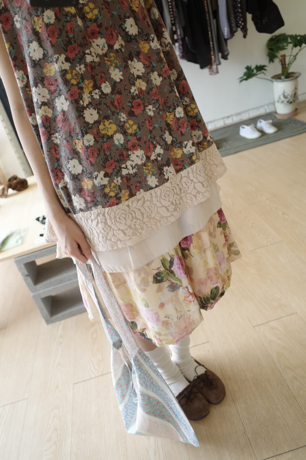 vintage flower skirt  상품이미지4