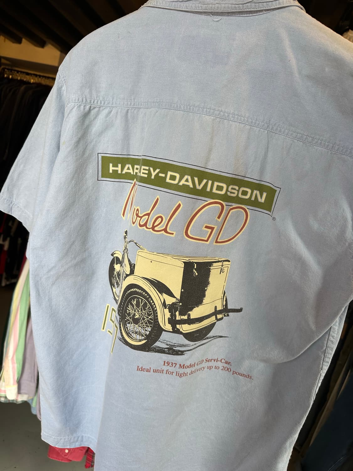 할리데이비슨 프린팅 샴브레이 셔츠 상품이미지7