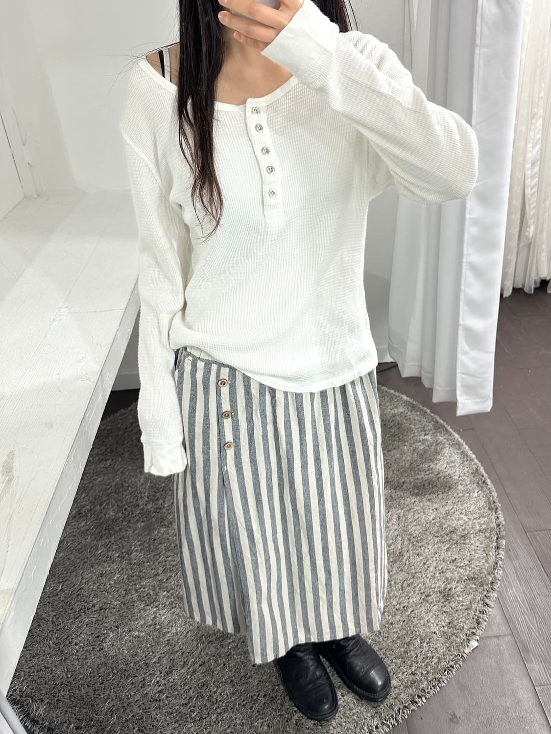 stripe midi skirt 상품이미지2
