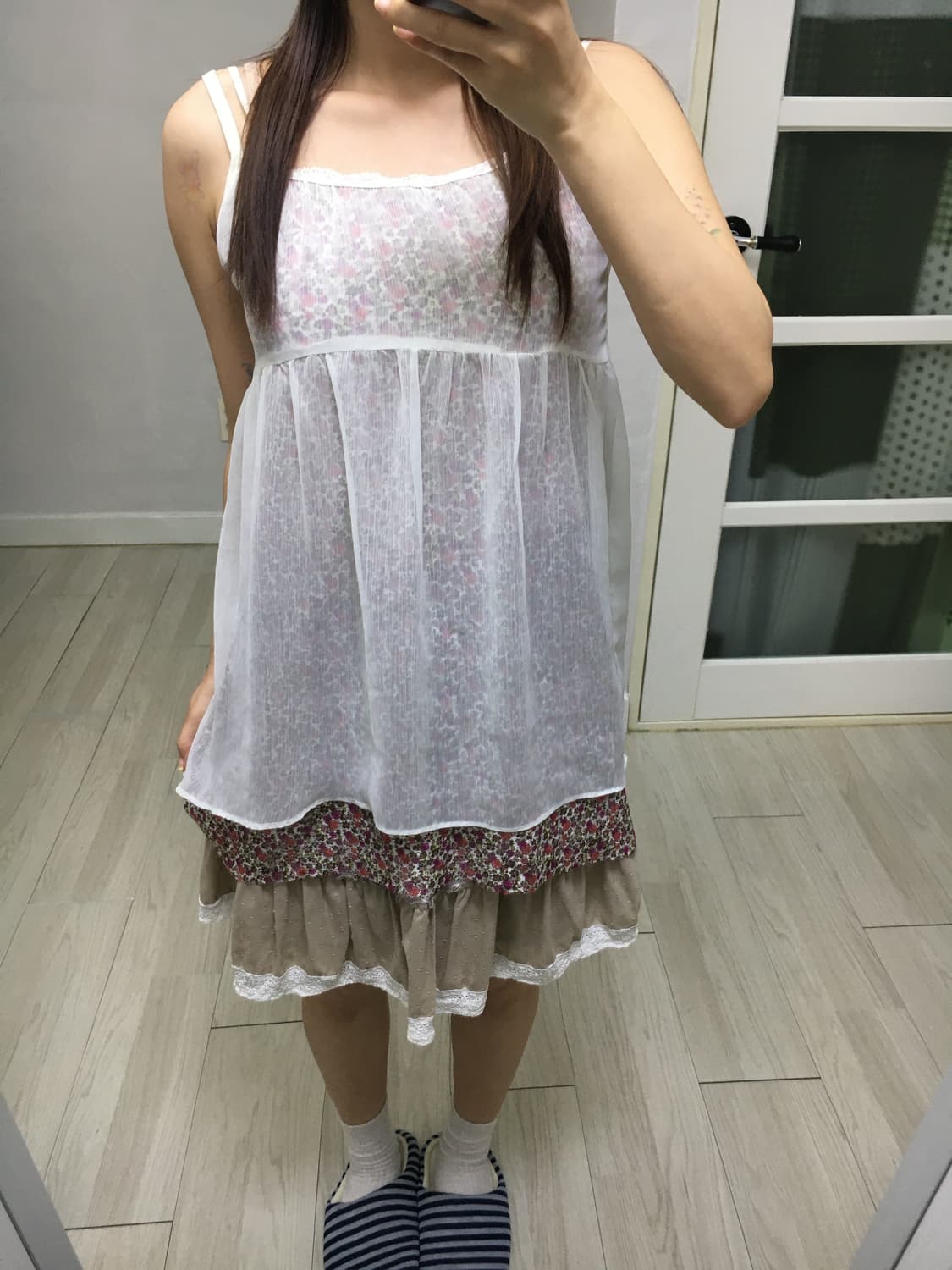 잔꽃 레이스 슬리브리스 상품이미지3