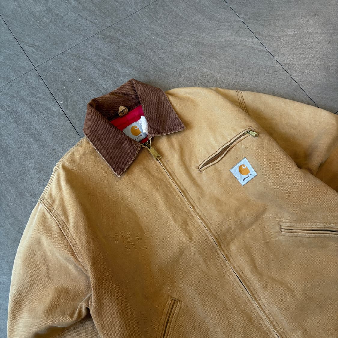 90년대 생산 칼하트 베이지 디트로이트 자켓  상품이미지2